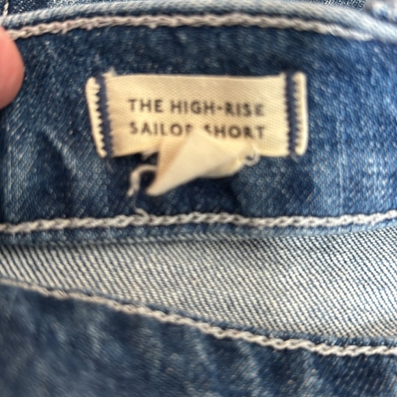 EUC Madewell High Rise Blue Jean Sailor Shorts - Picture 3 of 5